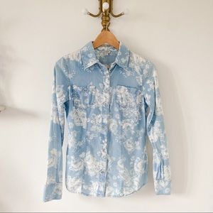 GUESS Floral Jean Blouse